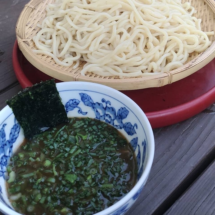 めんつゆで♪ねぎ好きの絶品つけ麺